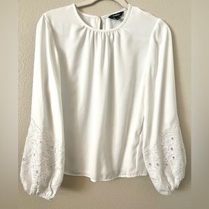 Express White Long Sleeve Blouse